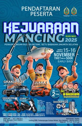 Lomba Mancing di Setu Babakan, Lengkapi Kemeriahan Keriyaan Betawi 2025